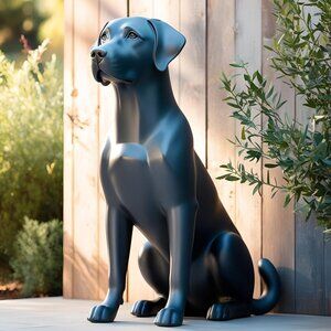 Stunning Minimalist Labrador Retriever Statue Multicolors Available
